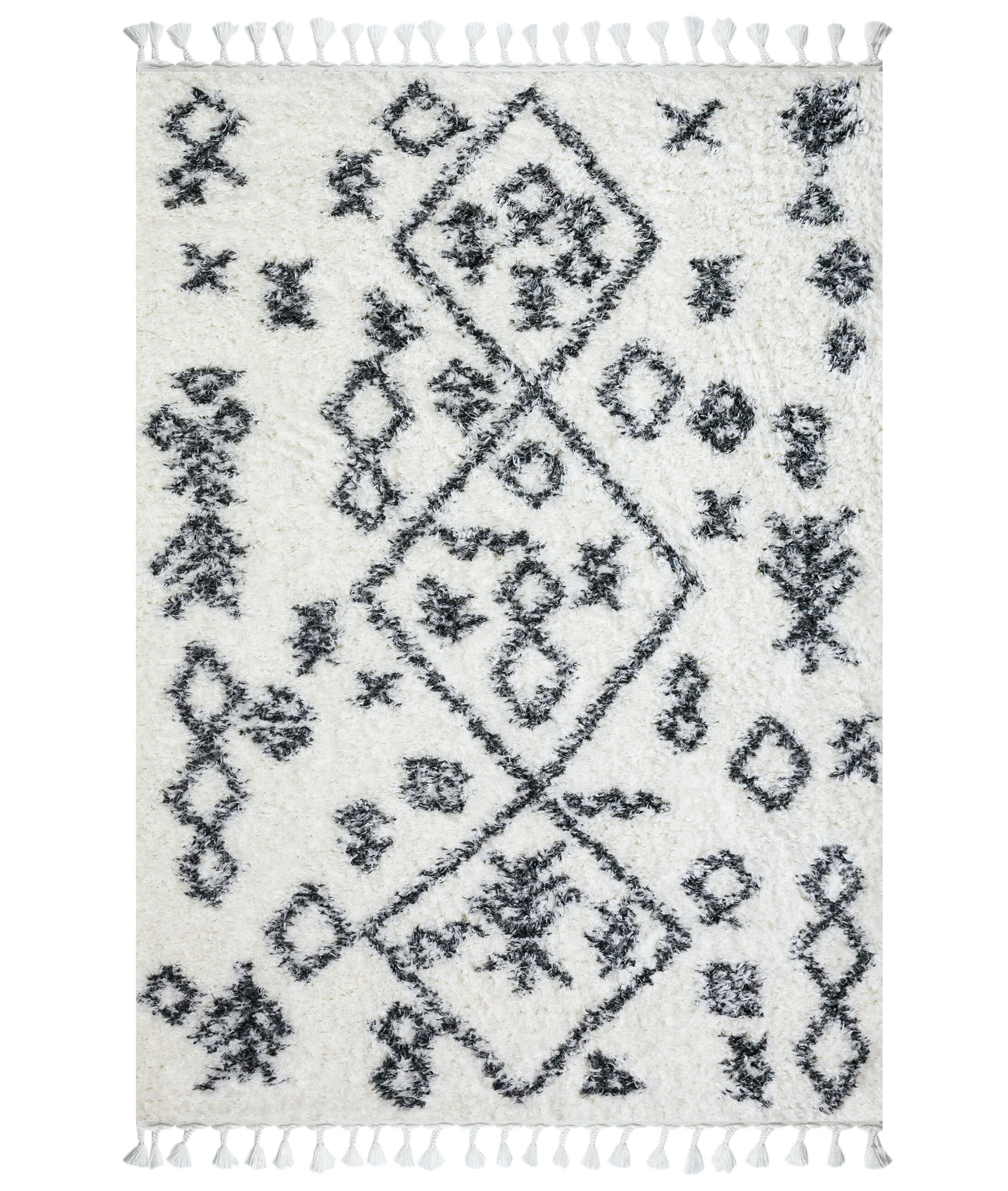 Marakesh White Anthracite Carpet 3532A